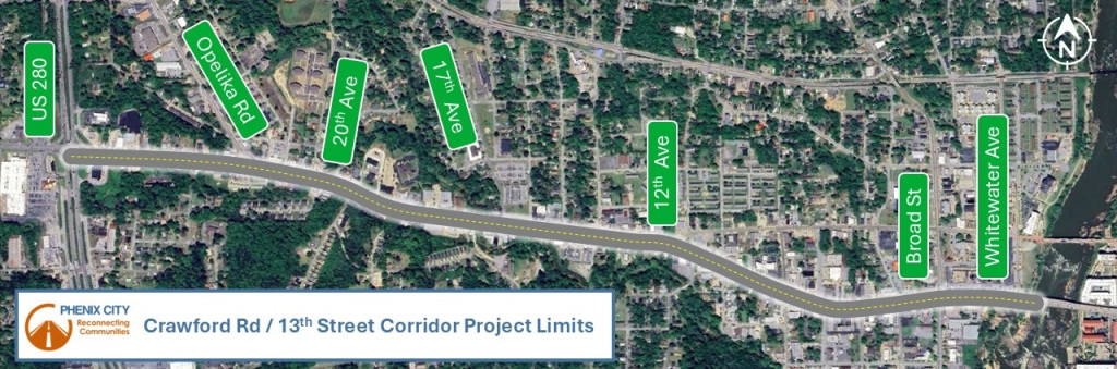 Crawford Road Study Corridor Map 033125